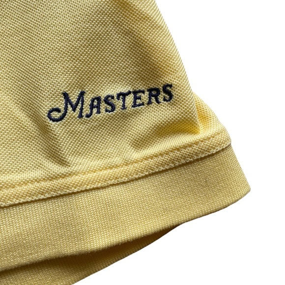 Masters Collection Polo Shirt Adult XXL 2XL Yellow Solid Short Sleeve Golf Mens - Picture 4 of 9
